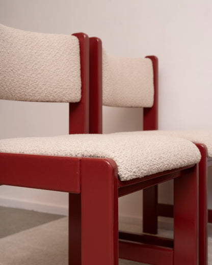 Pioenroos – Bordeaux Rode Stoelen (4x)