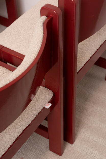 Pioenroos – Bordeaux Rode Stoelen (4x)