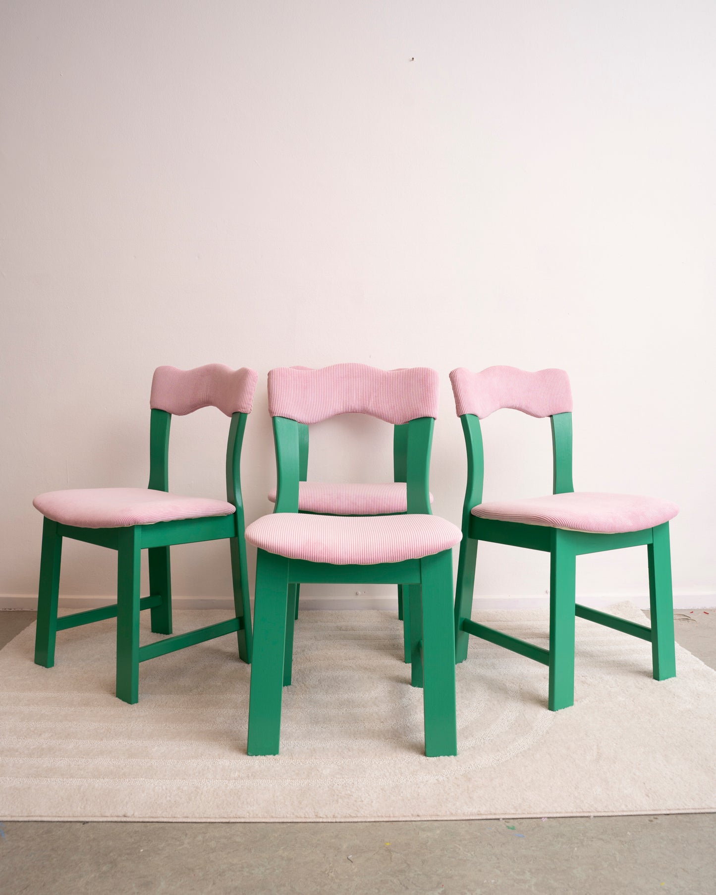 Tulp – Roze Groene stoelen (4x)